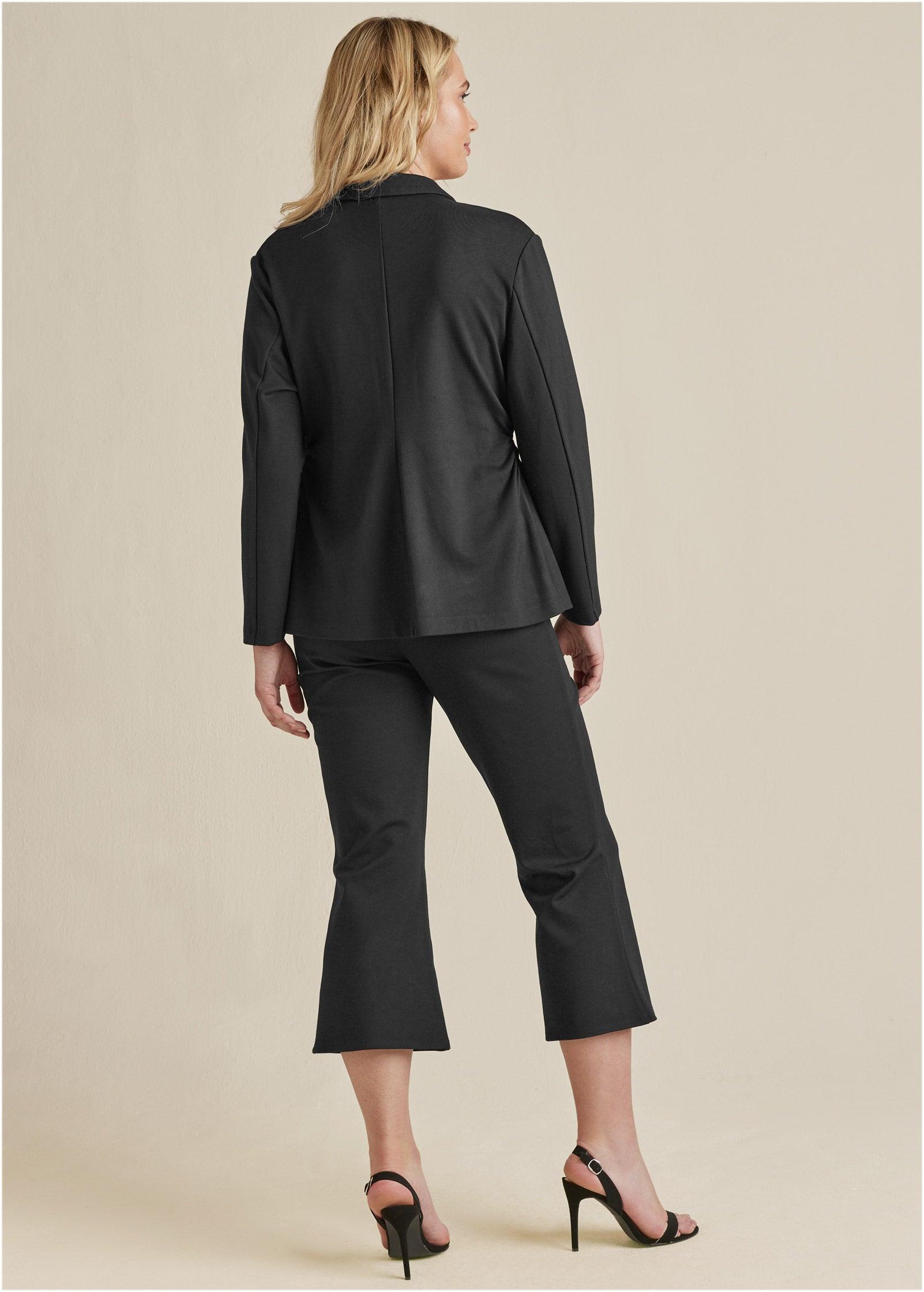 Kick Flare Suit Set - Black Product Image