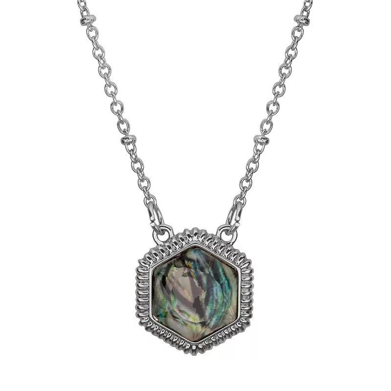 Emberly Silver Tone Multi Color Gem Pendant Necklace, Womens Product Image