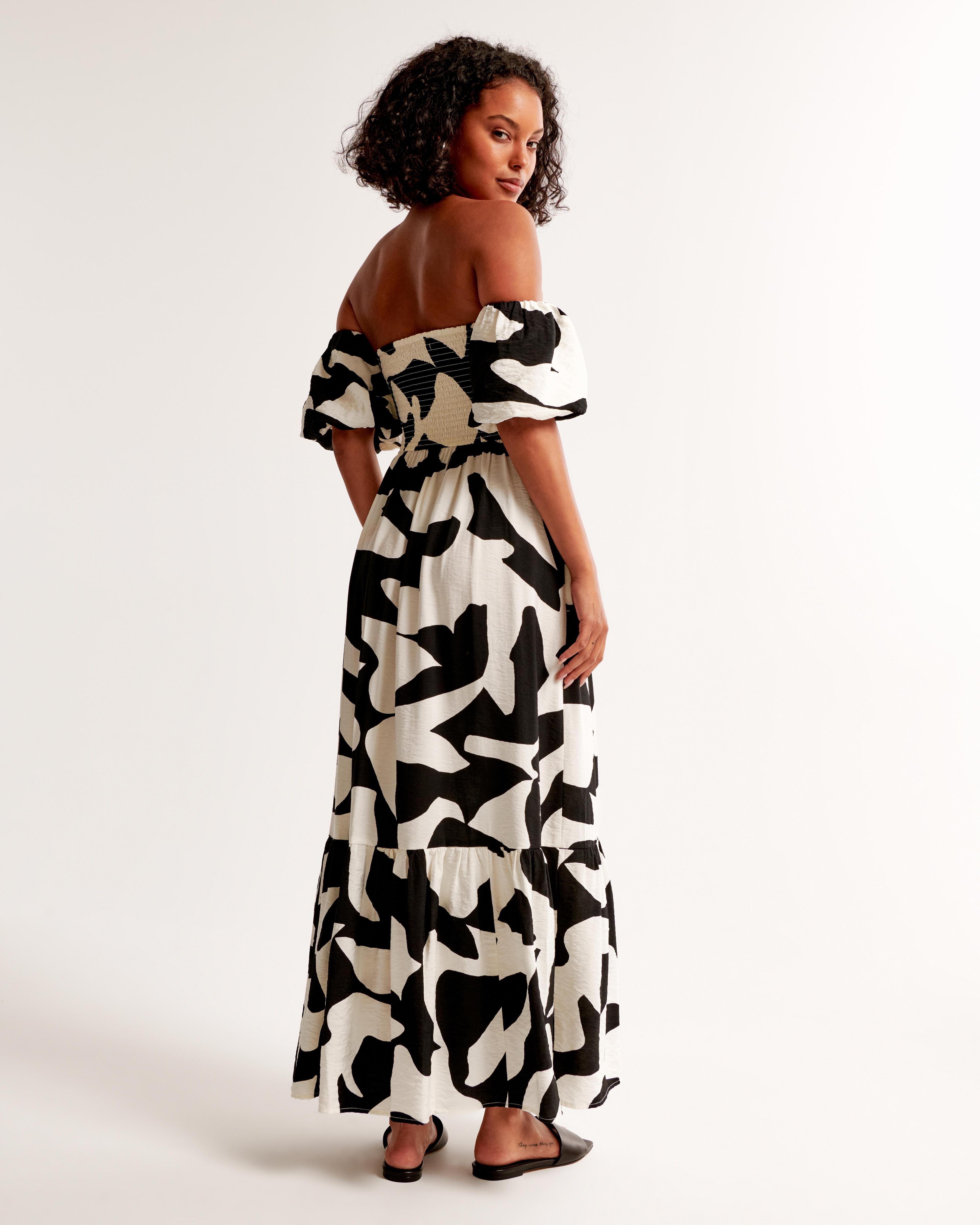 The A&F Emerson Off-The-Shoulder Maxi Dress Product Image