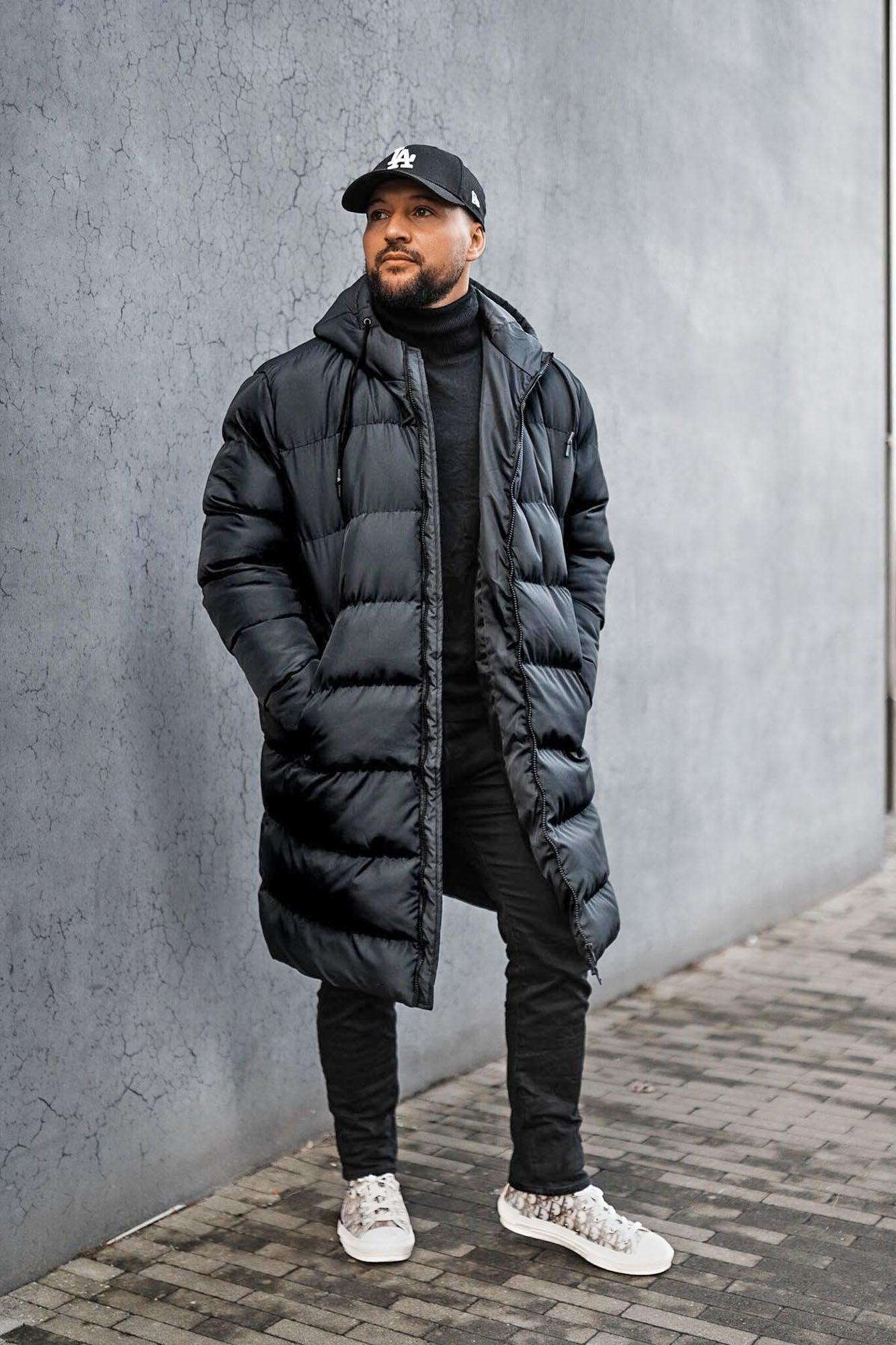 Jaden Long Puffer Jacket - Black Product Image