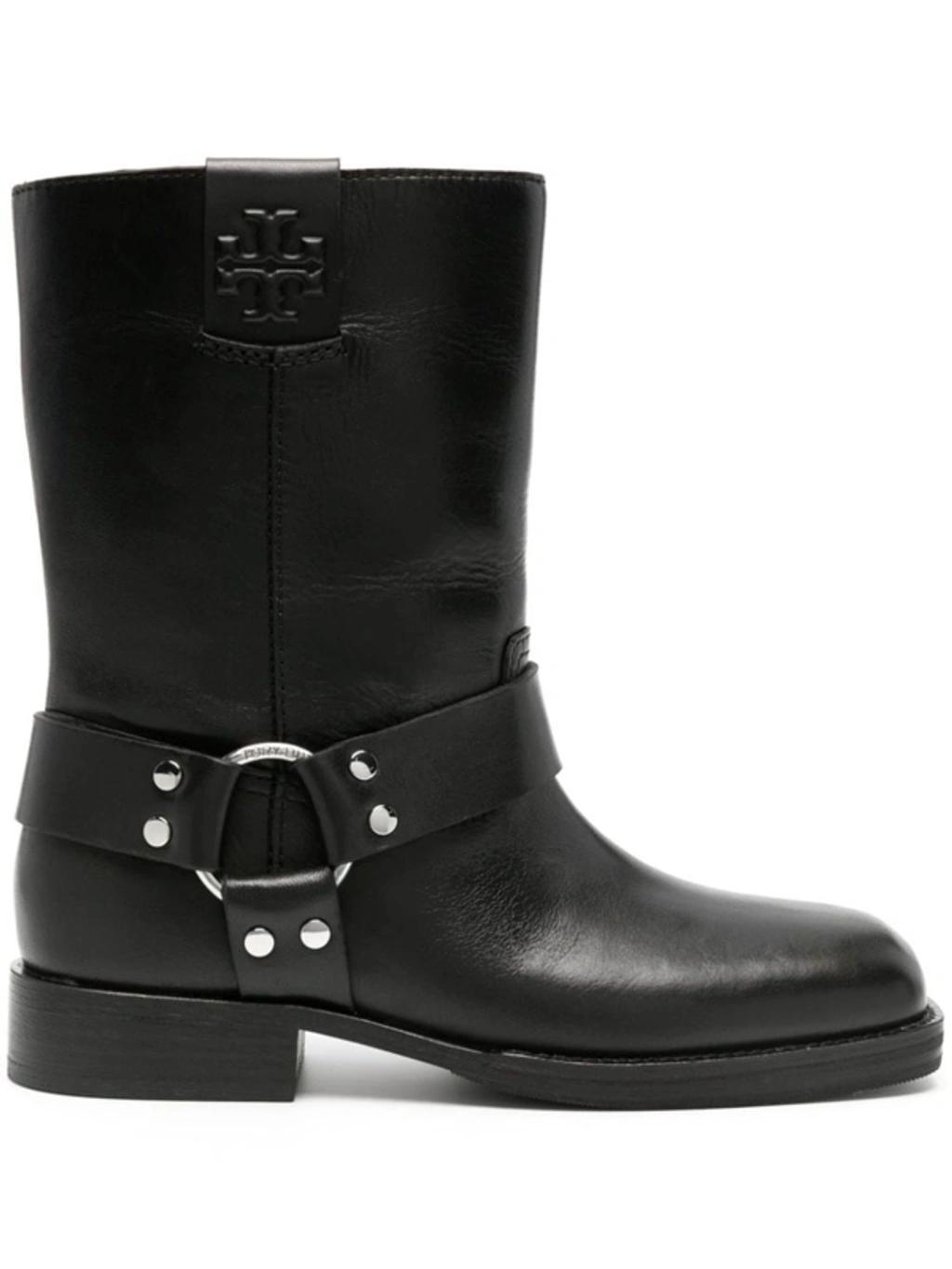 TORY BURCH Square Toe Ankle Boots In Black product image