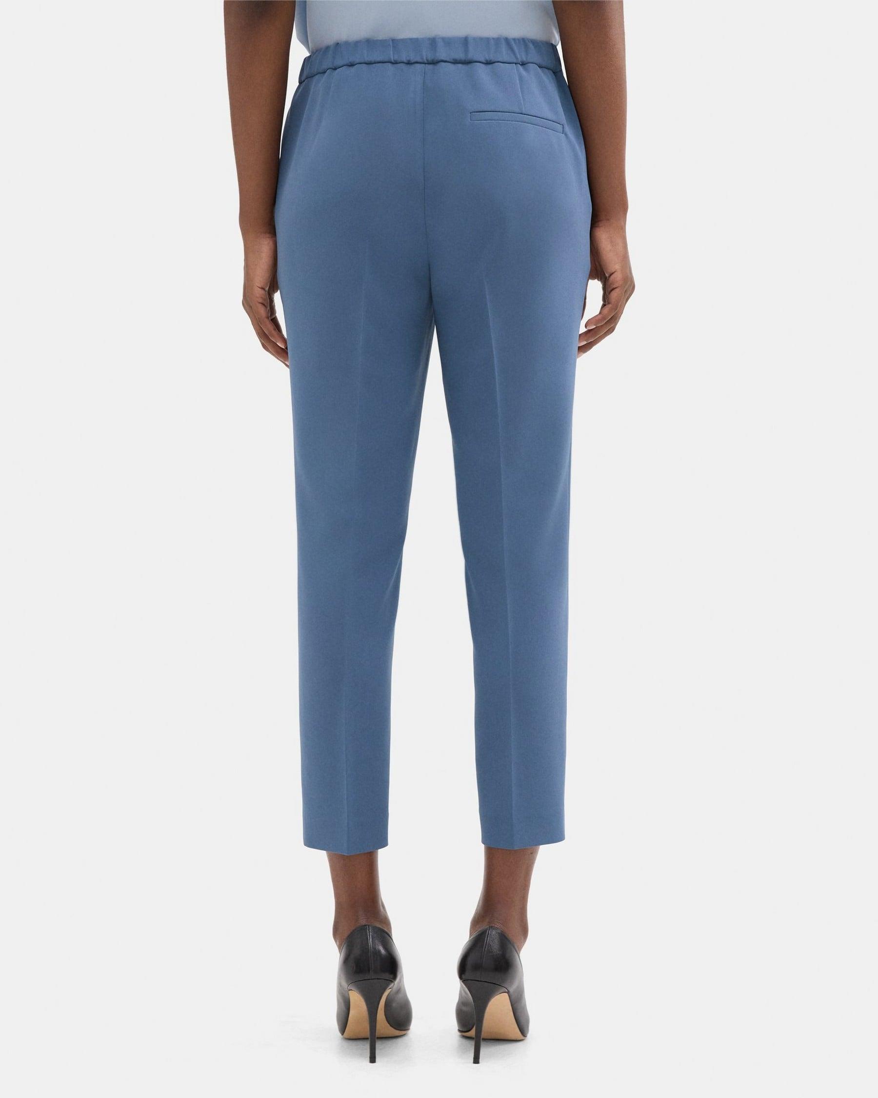 Cropped Slim Pull-On Pant in Crepe Product Image