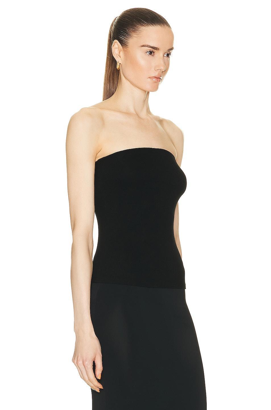 Enza Costa Silk Rib Tube Top Black. (also in ). Product Image