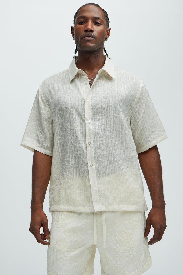 Prado Short Sleeve Shirt - Cream Product Image