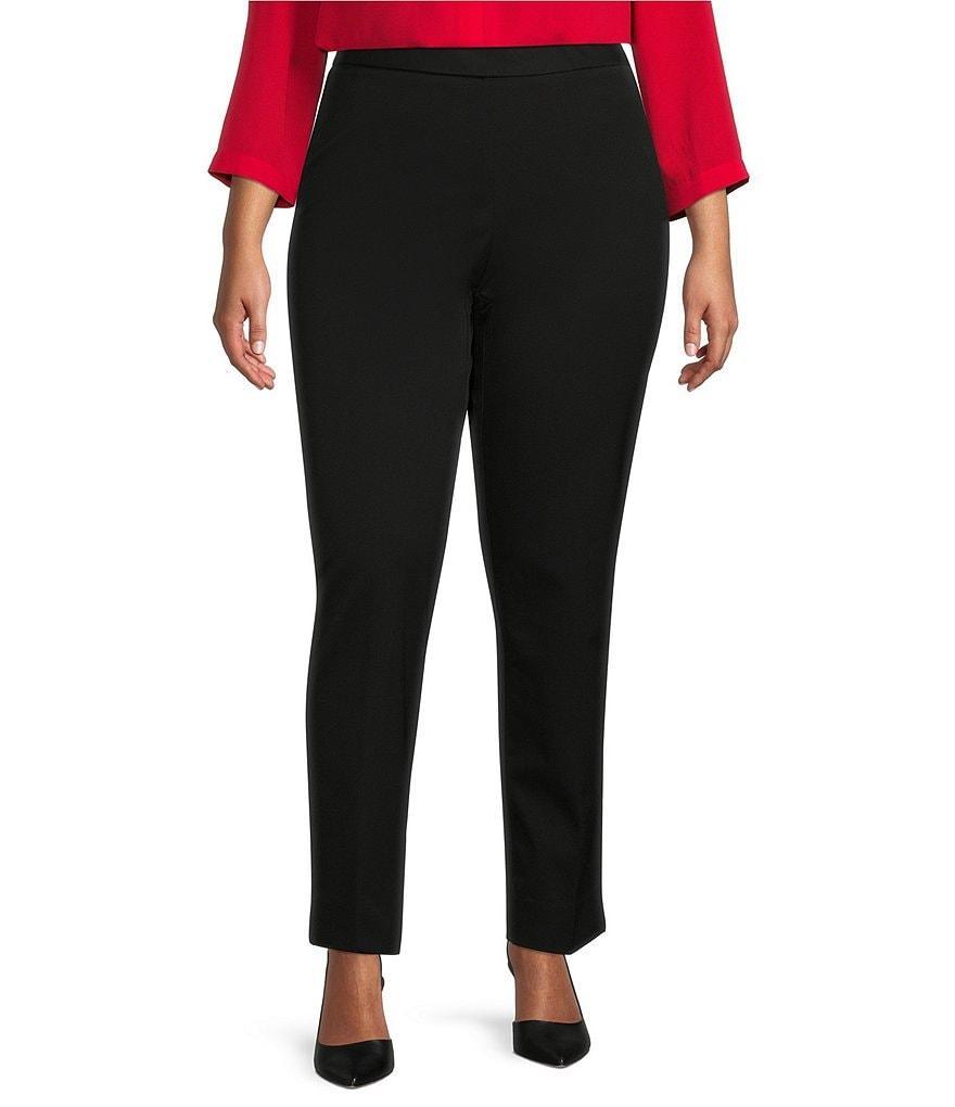 Investments Plus Size the 5th AVE fit Side Zip Stretch Tummy Control Slim Leg Pants Product Image