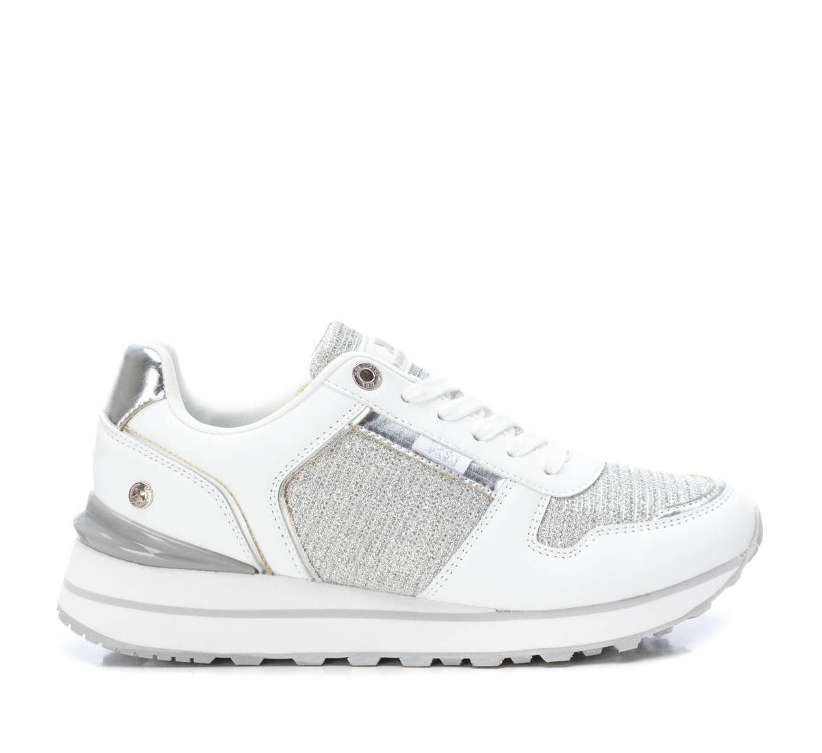 Xti Womens Casual Sneakers With Silver Accent - White Product Image