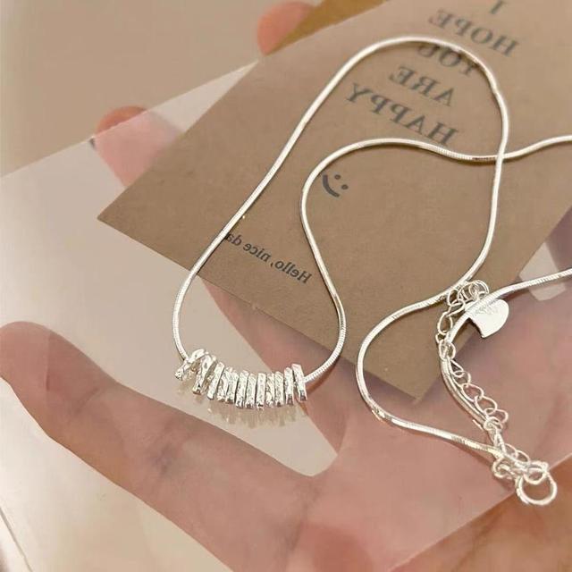 925 Sterling Silver Bead Pendant Necklace Product Image