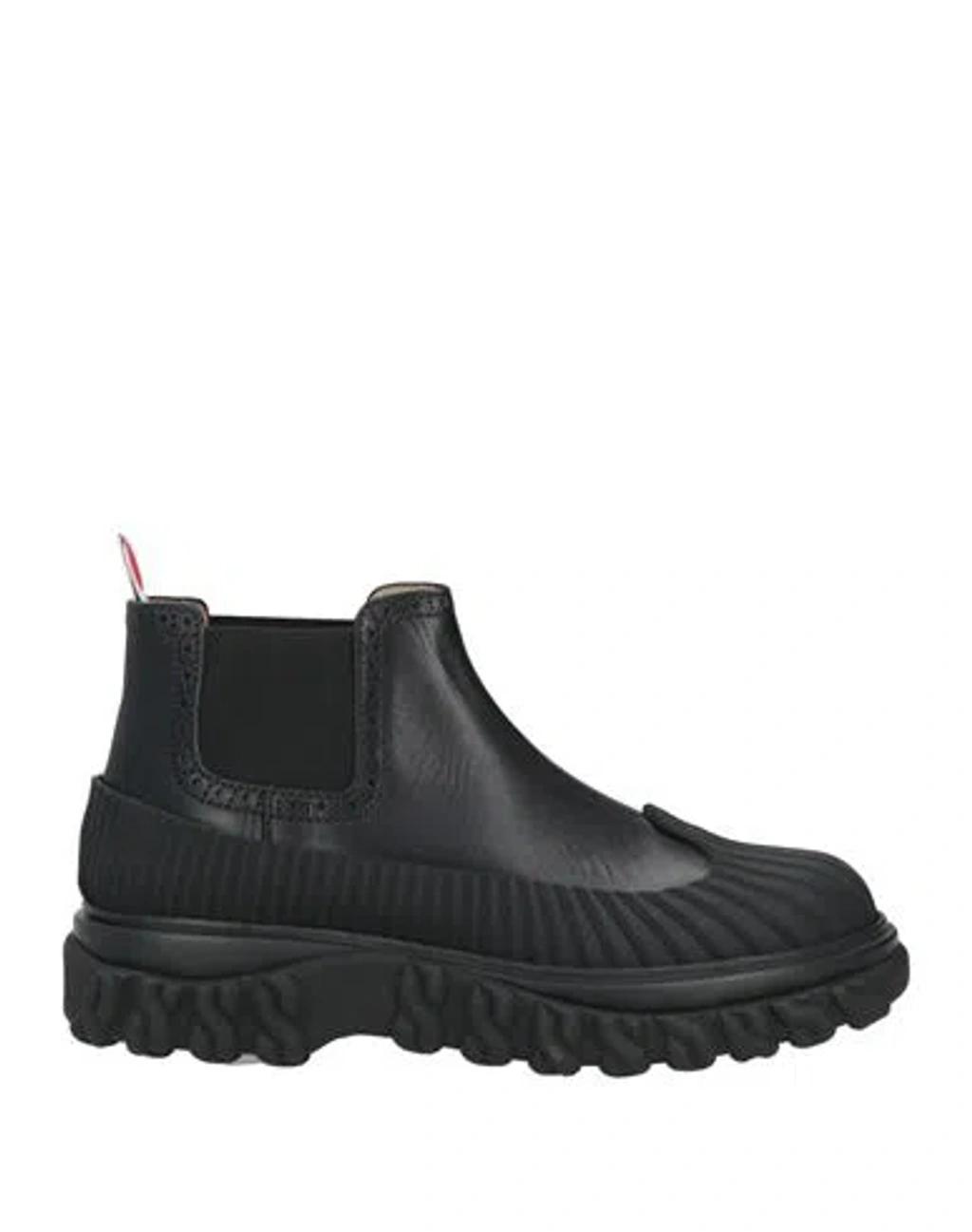 THOM BROWNE Man Ankle Boots Black Size 9 Calfskin Product Image