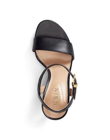 LAUREN RALPH LAUREN Woman Sandals Black Size 6.5 Soft Leather Product Image