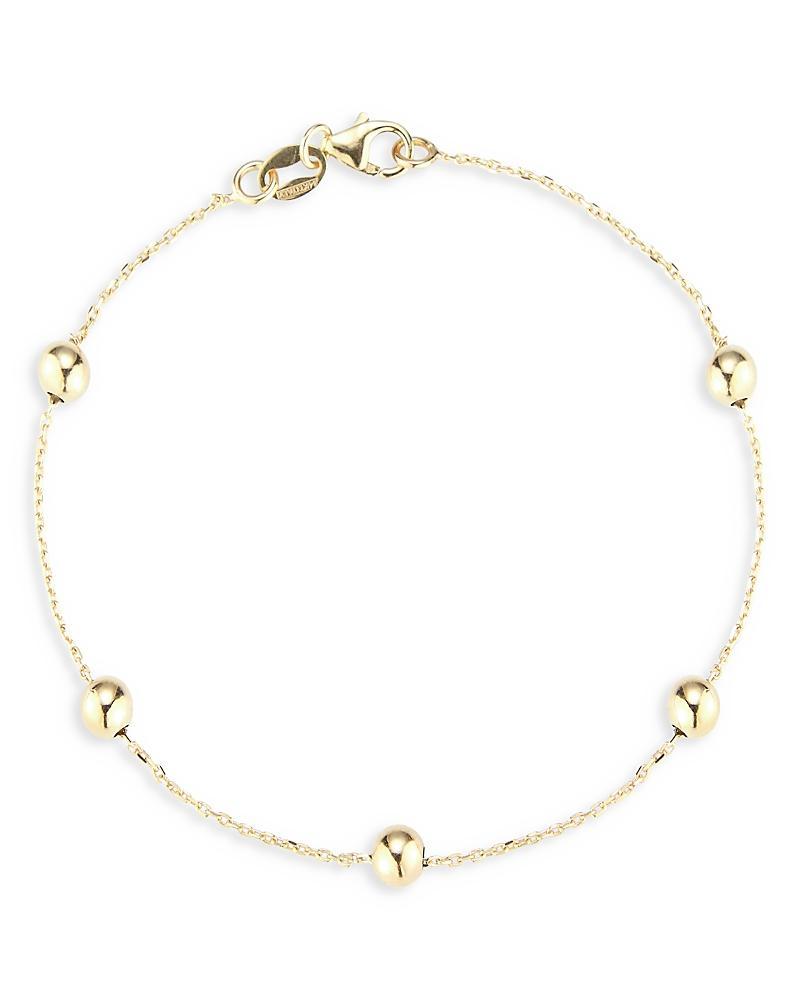 Moon & Meadow 14K Yellow Gold Ball Station Bracelet Product Image