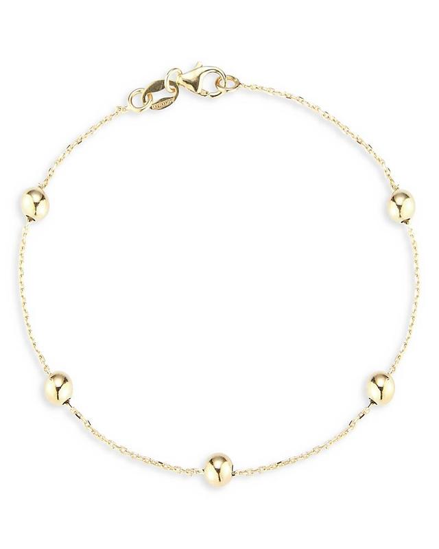 Saks Fifth Avenue Womens 14K Yellow Gold Ball Station Bracelet Product Image