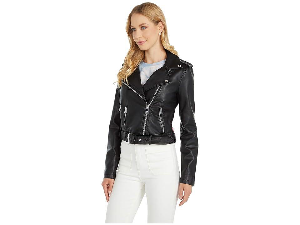 Levi's(r) Faux Leather Fashion Moto (Black) Women's Clothing Product Image