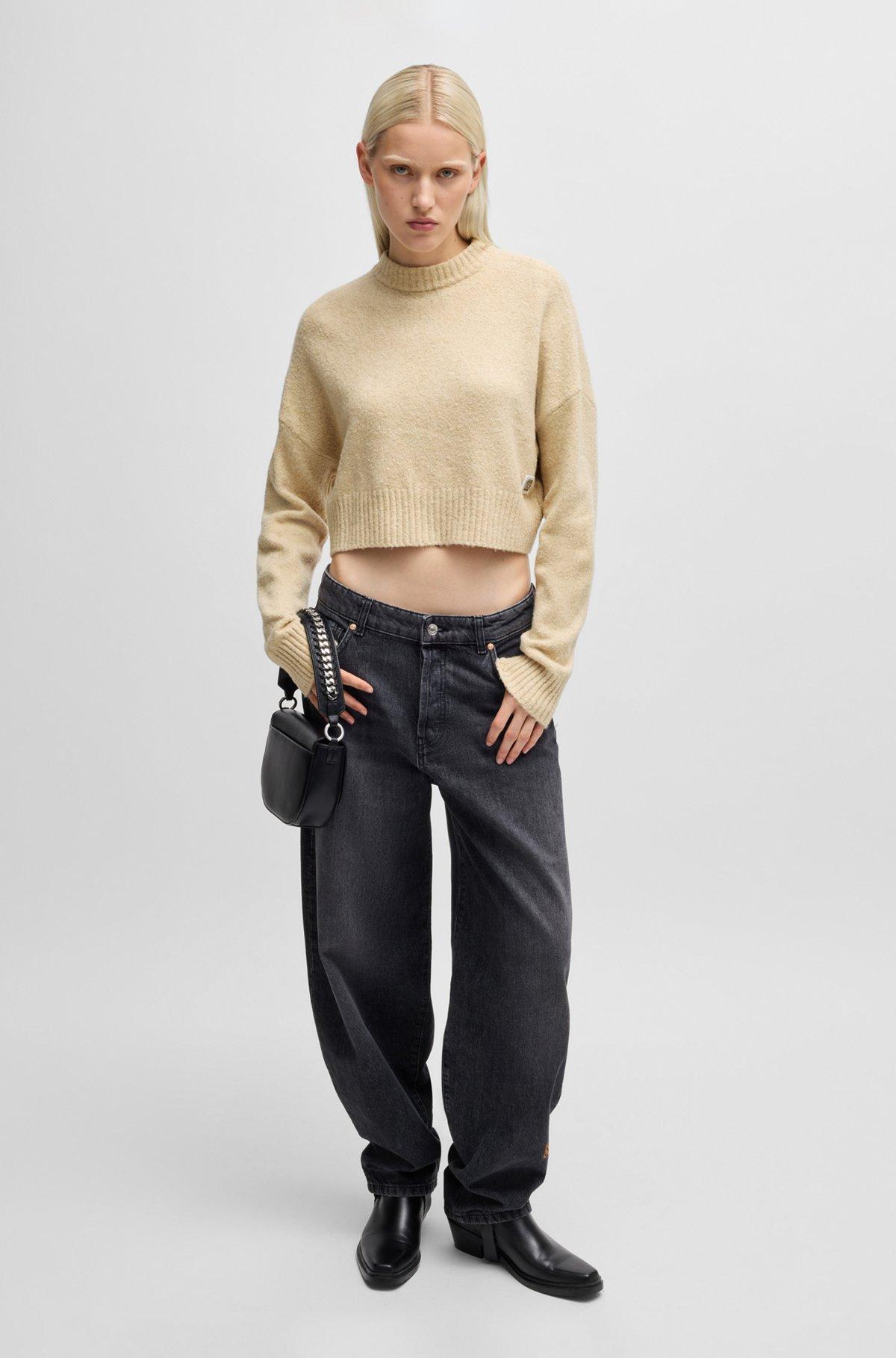 Relaxed-fit sweater with stacked logo Product Image