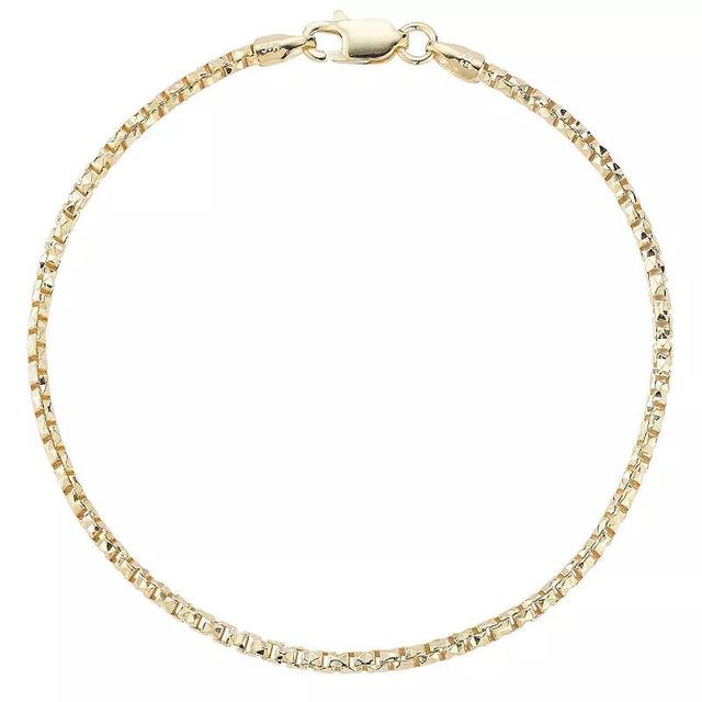 Sunkissed Sterling Box Chain Bracelet, Womens Gold Tone Product Image