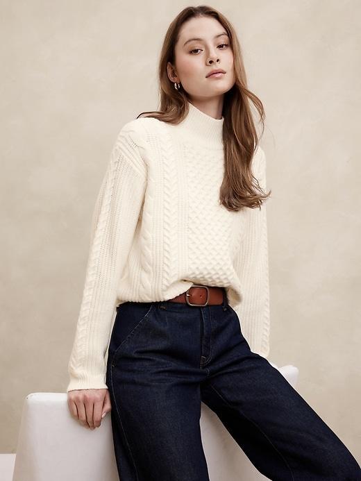 Cable Turtle-Neck Sweater Product Image