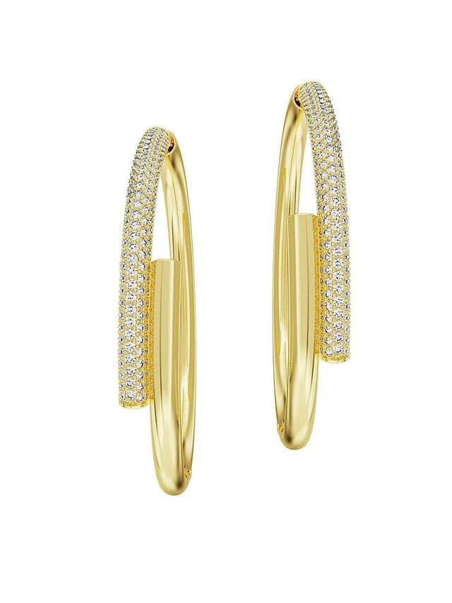 Swarovski Dextera Crystal Bypass Hoop Earrings Product Image