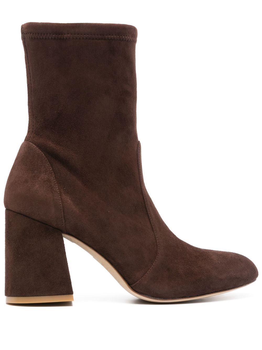 STUART WEITZMAN 85mm Flareblock Boots In Beige product image