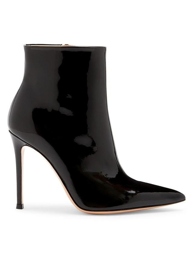 Womens Avril 105MM Patent Leather Ankle Booties Product Image