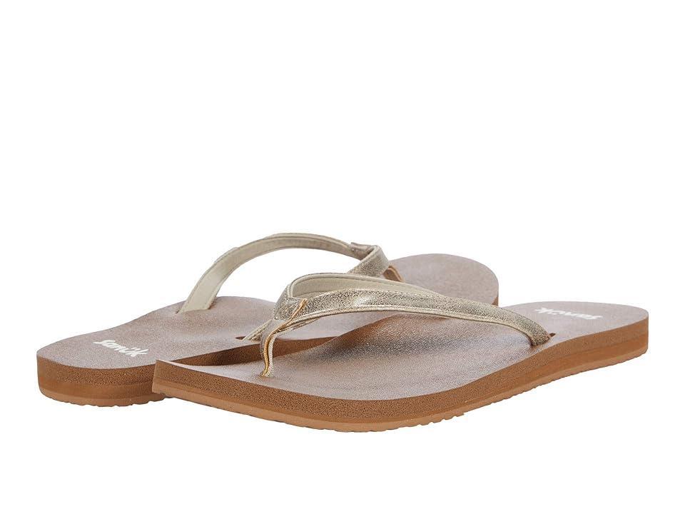 Sanuk Womens Yoga Joy Shimmer Metallic Flip Flops Product Image