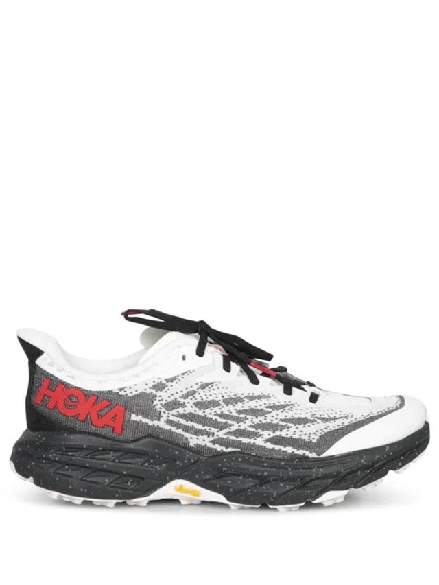 HOKA One One M Speedgoat 5 Sneakers In White/black/red Product Image