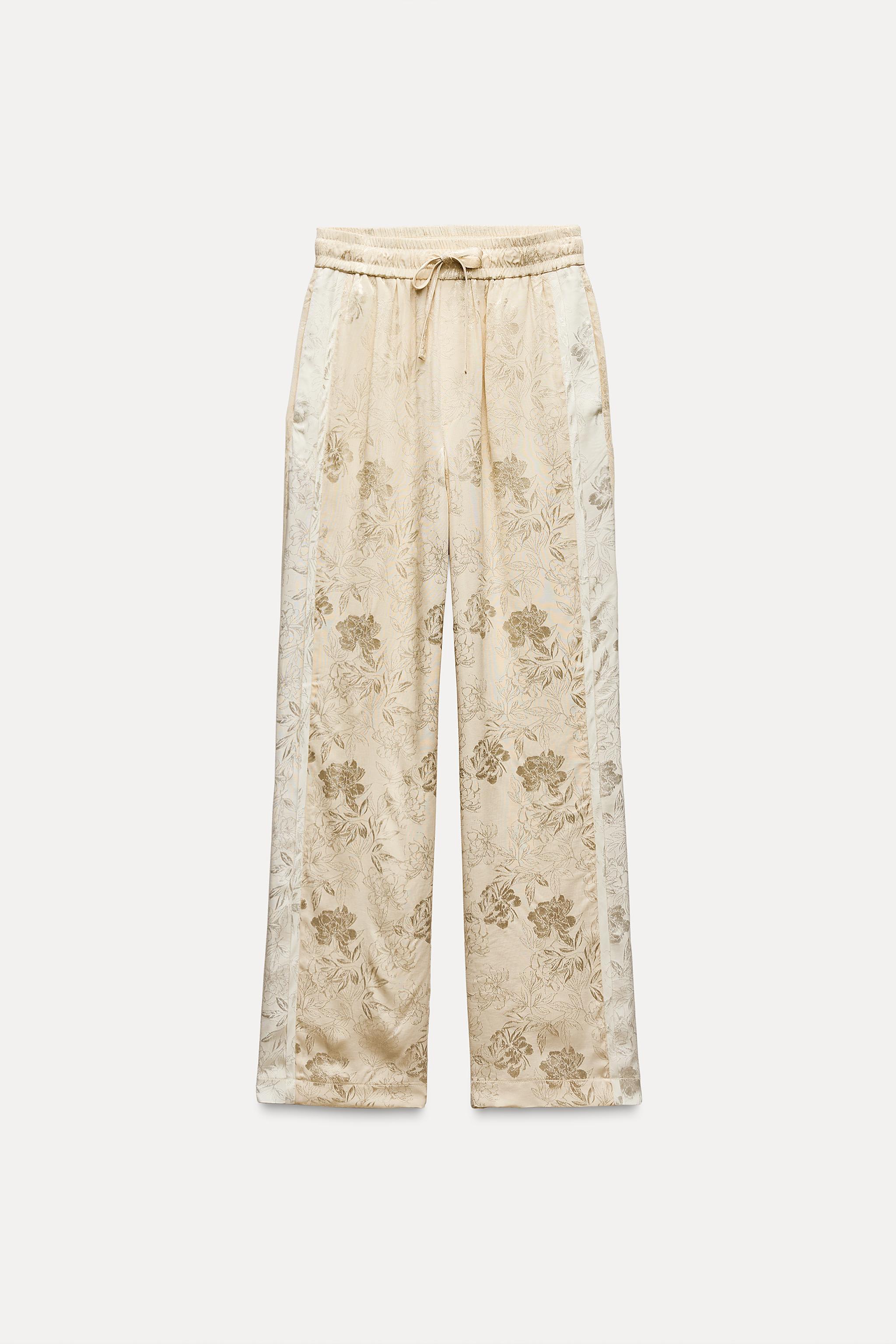 JACQUARD FLORAL PANTS Product Image