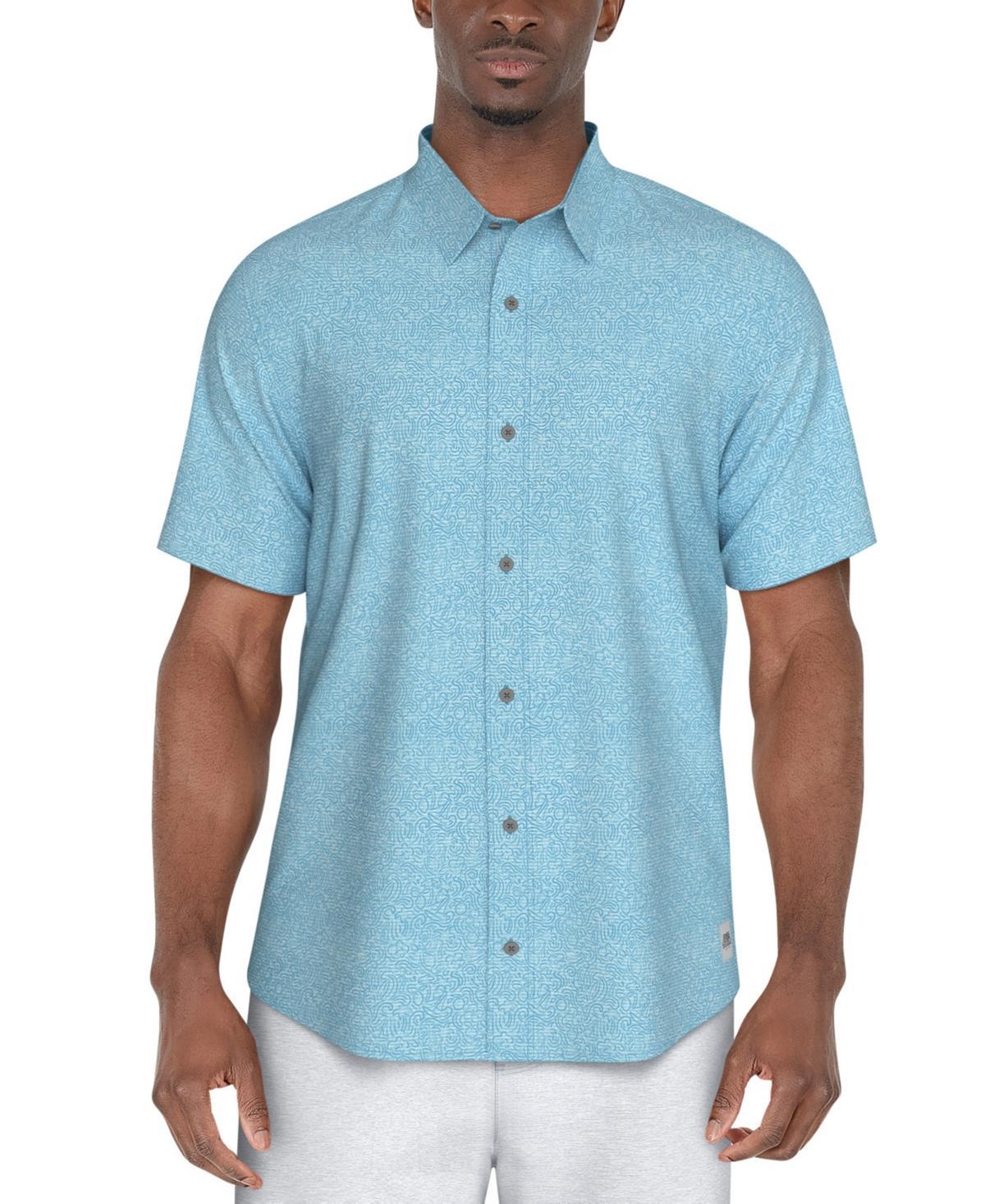 Pga Tour Mens Textured Short Sleeve Button-Front Fruit Print Shirt Product Image