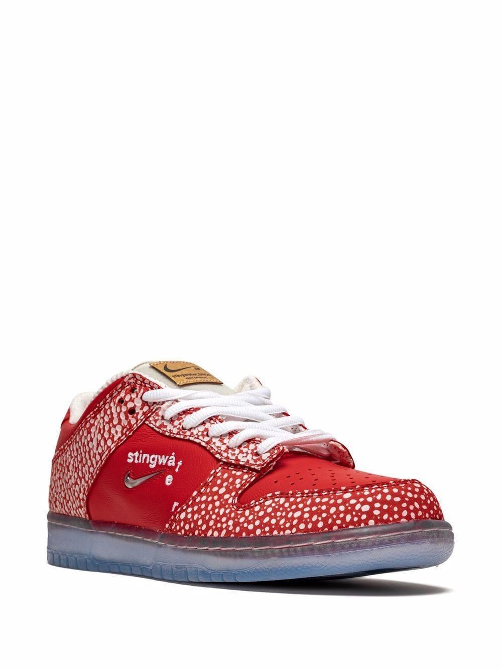 X Stingwater Magic Mushroom Sb Dunk Low Sneakers In Red Product Image