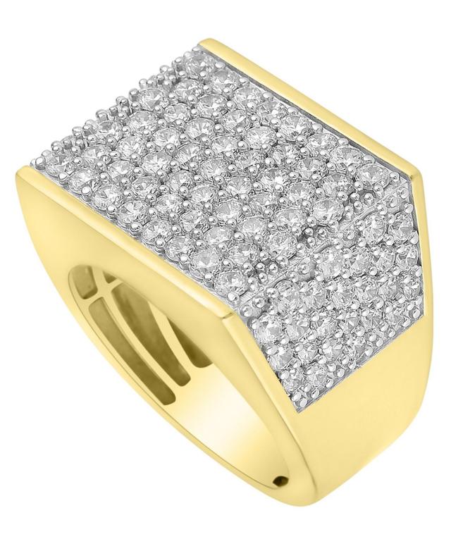 Mens Diamond Multi-Row Cluster Ring (4 ct. t.w.) in 10k Gold Product Image