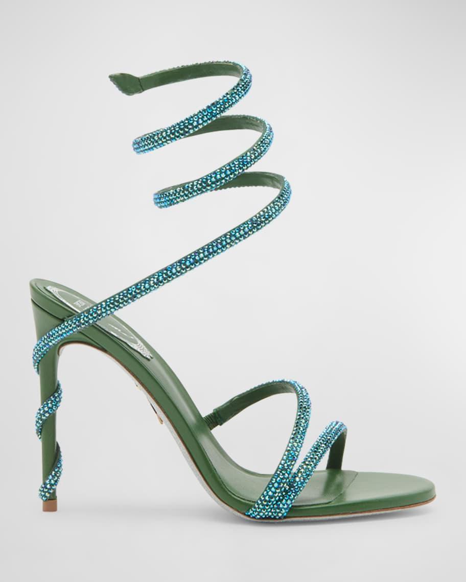 Snake-Wrap Strass Stiletto Sandals Product Image