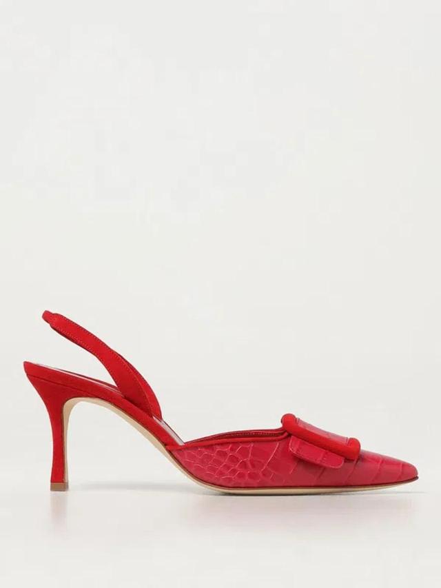 MANOLO BLAHNIK Shoes  Woman Color Burgundy Product Image