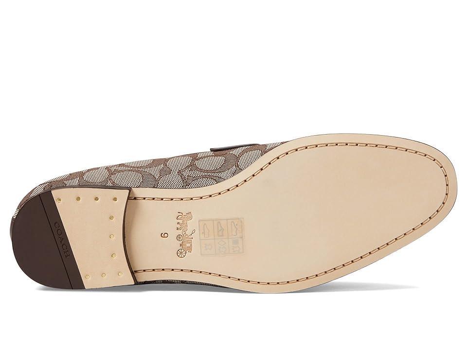 COACH Mens Sculpt C Signature Jacquard and Leather Loafers Product Image