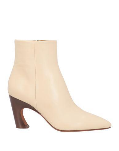 CHLOÉ Woman Ankle Boots Beige Size 7 Soft Leather Product Image