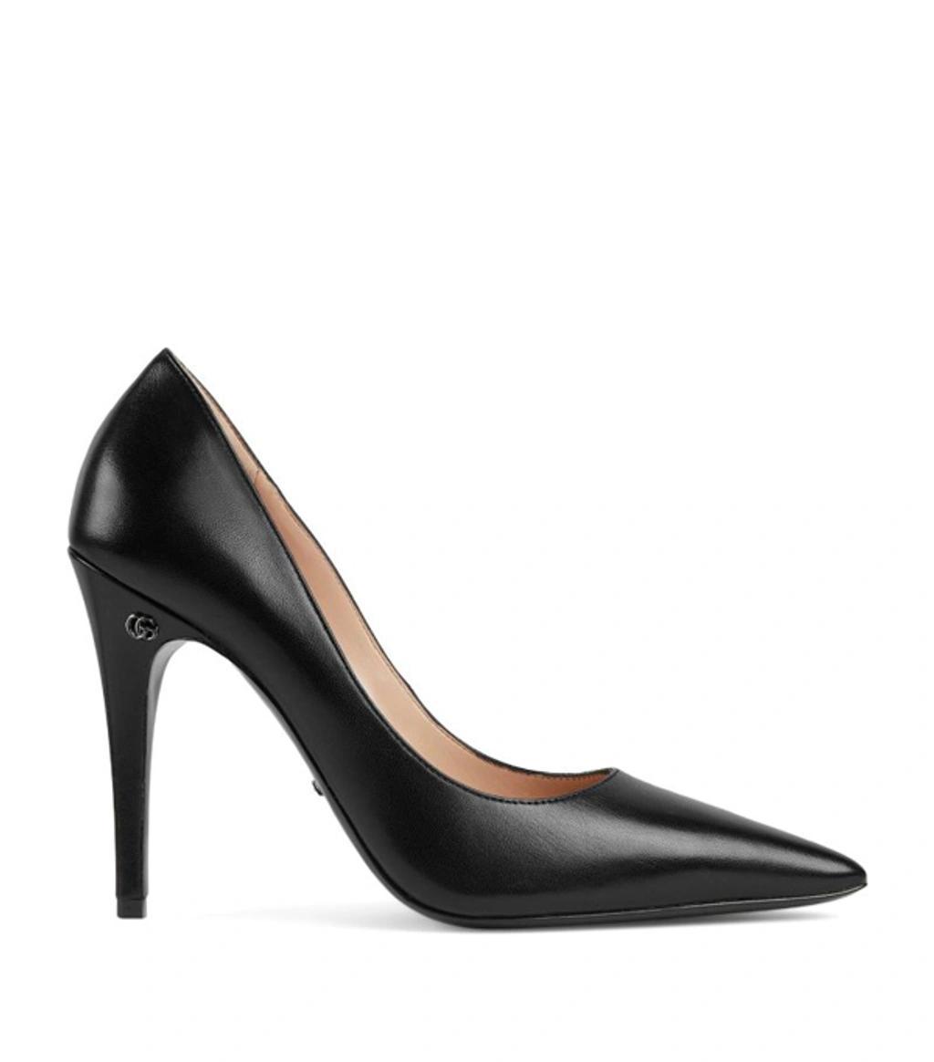 Pointed-toe Leather Pumps In Black product image