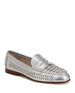 Woven Leather Penny Loafers Product Image