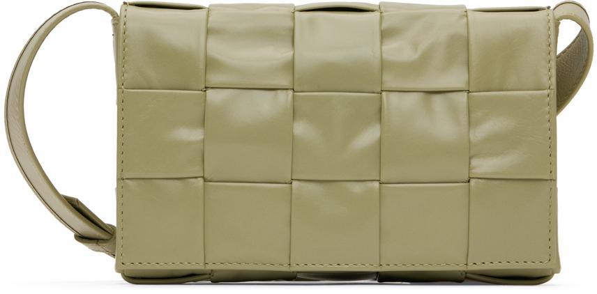 BOTTEGA VENETA Green Small Cassette Bag In 2919 Travertine-silv Product Image