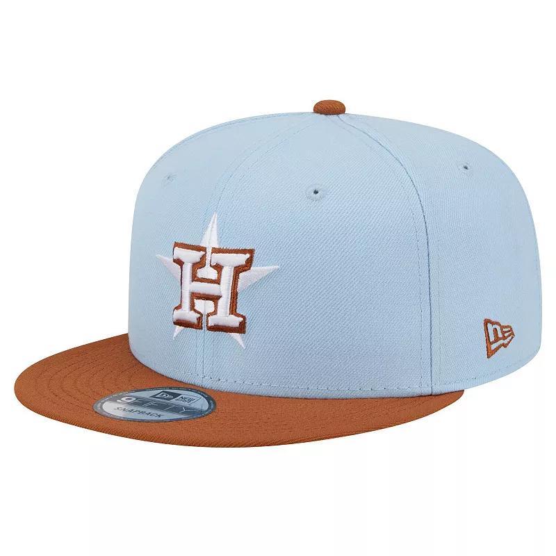 Mens New Era Blue Houston Astros Spring Color Two-Tone 9FIFTY Snapback Hat Product Image