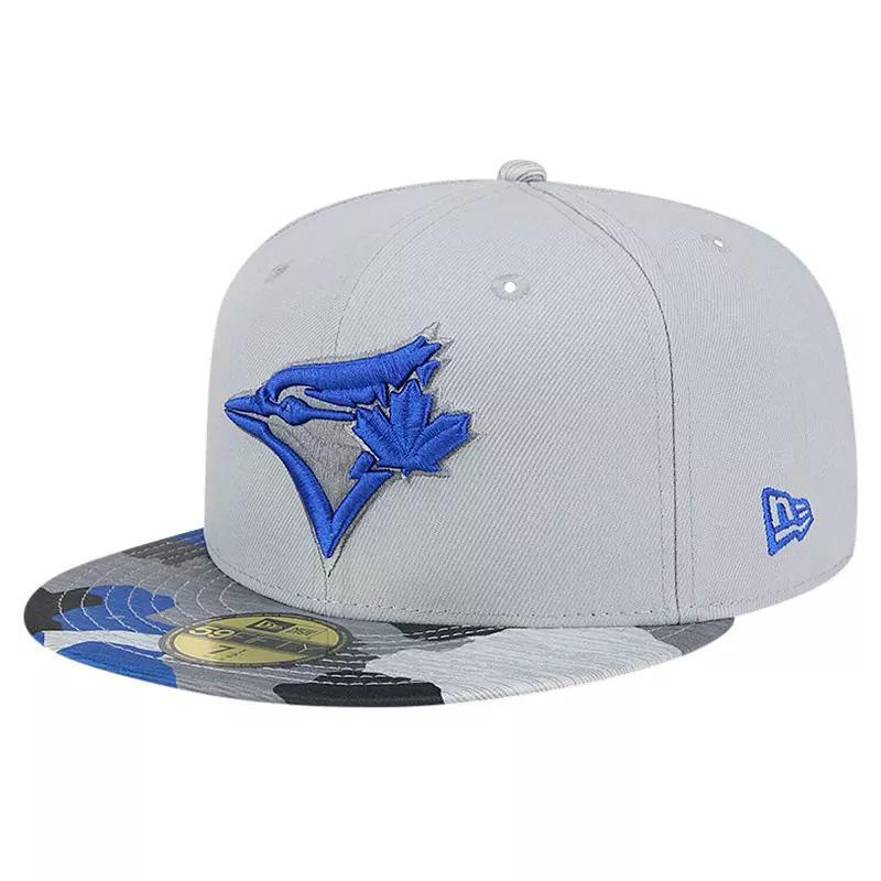 Mens New Era Gray Toronto Blue Jays Active Team Camo 59FIFTY Fitted Hat Product Image