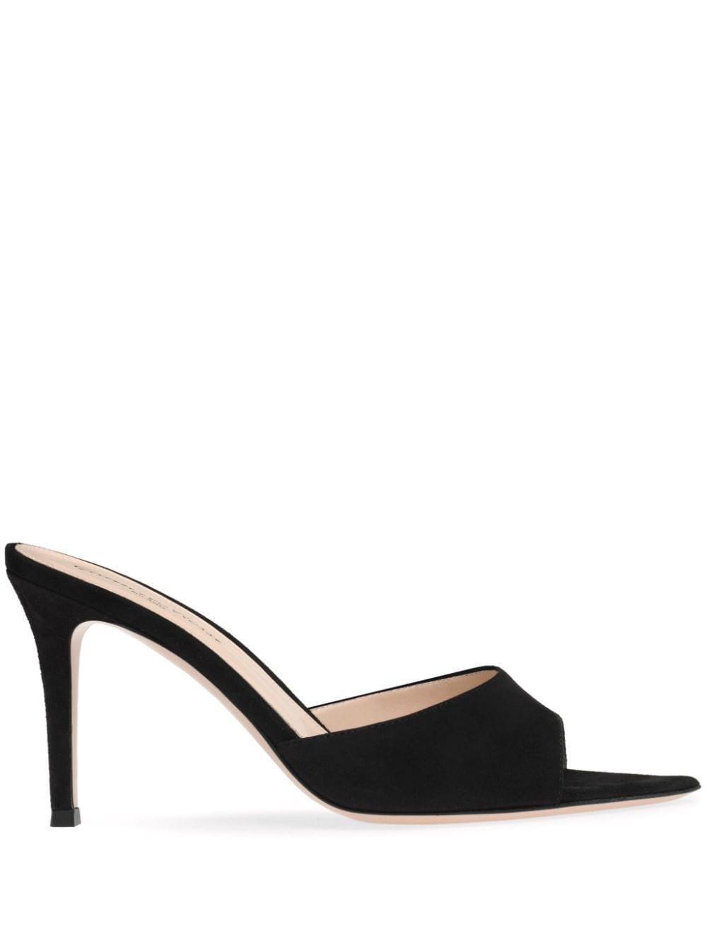 Elle 85mm Suede Mules In Black Product Image