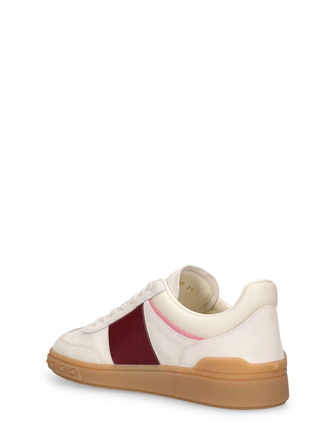 Off-white Upvillage Nappa Sneakers In Ivory,dark Red Product Image