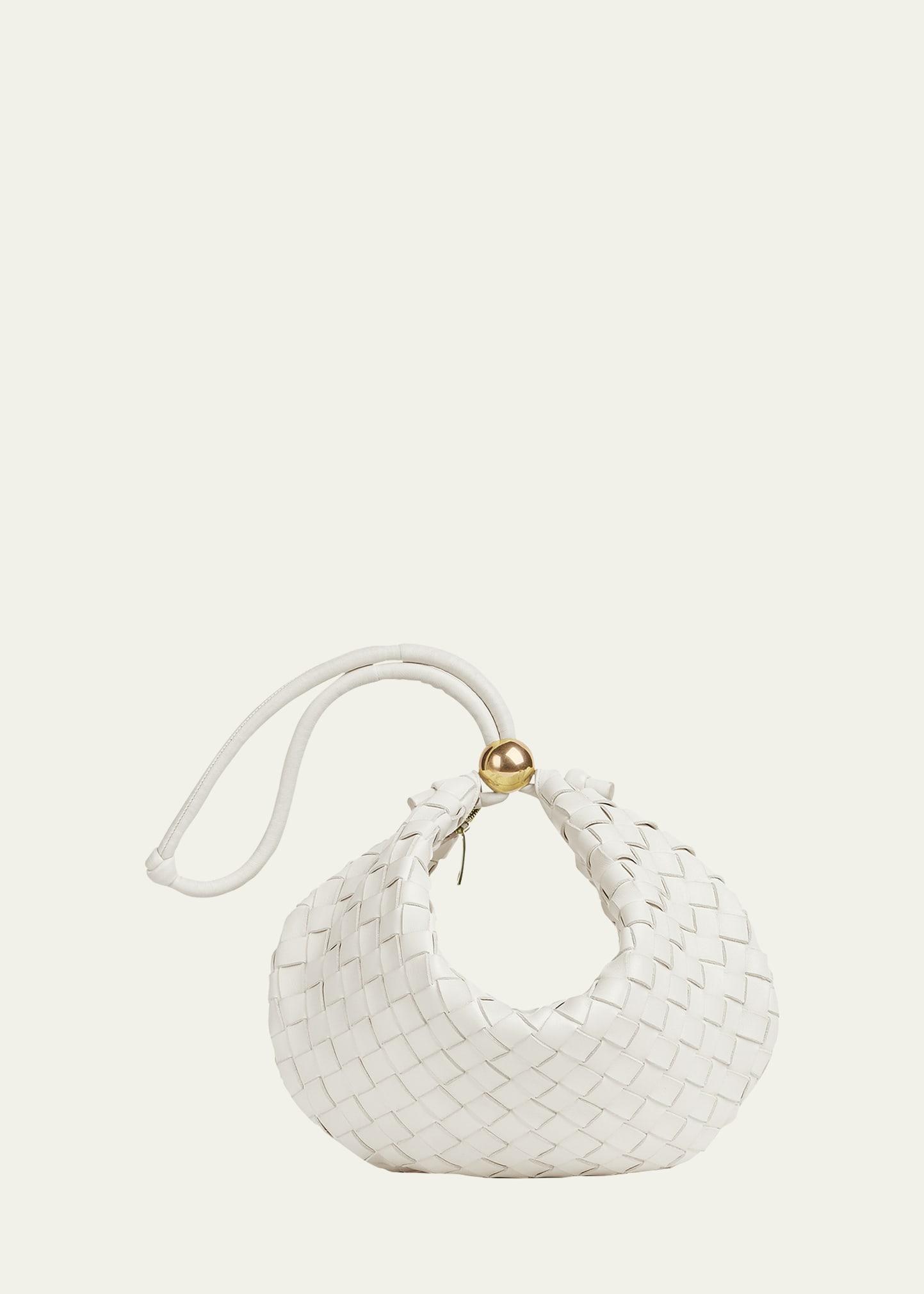 Bottega Veneta Medium Half Moon Woven Top Handle Bag Product Image