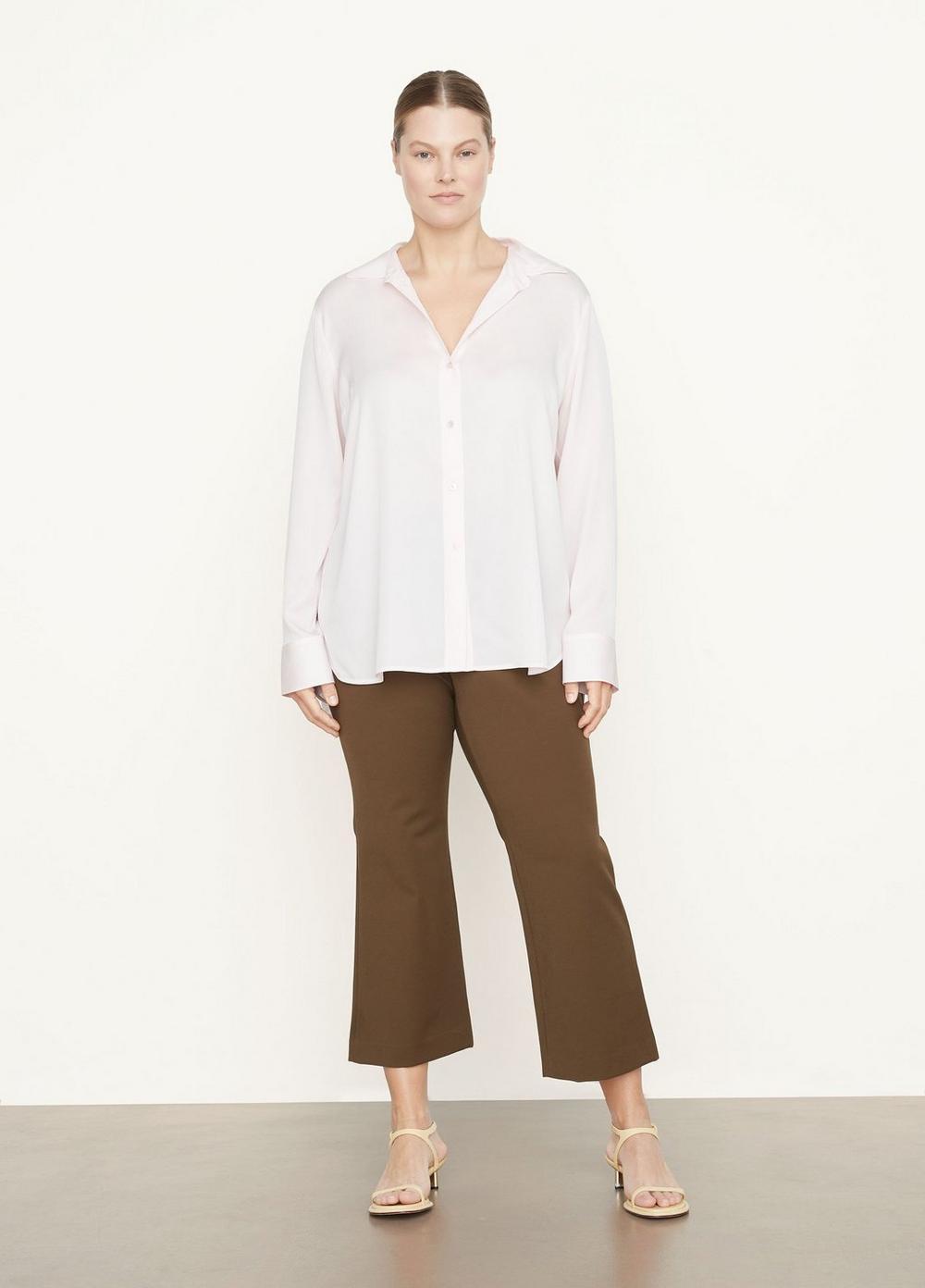 Slim-Fitted Stretch-Silk Shirt Product Image