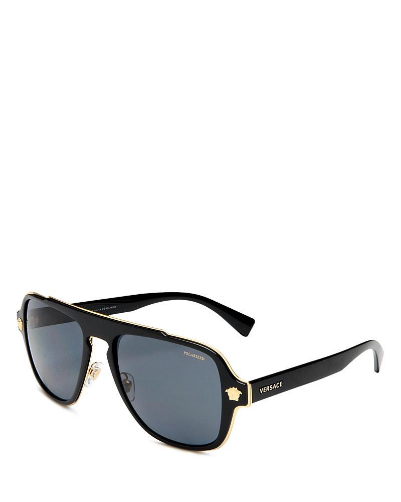 Mens Medusa Charm 56MM Square Sunglasses Product Image