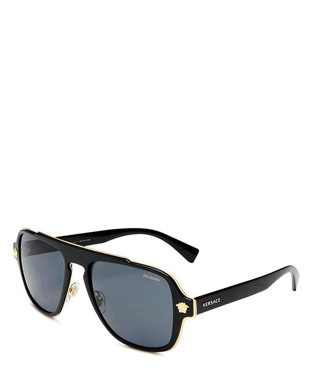 Mens Medusa Charm 56MM Square Sunglasses Product Image