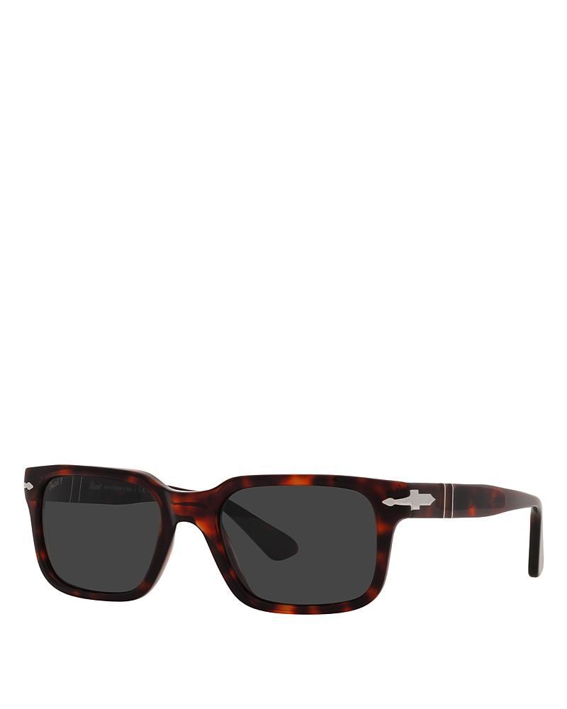 Persol Mens PO3272S Havana 53mm Rectangle Polarized Sunglasses Product Image