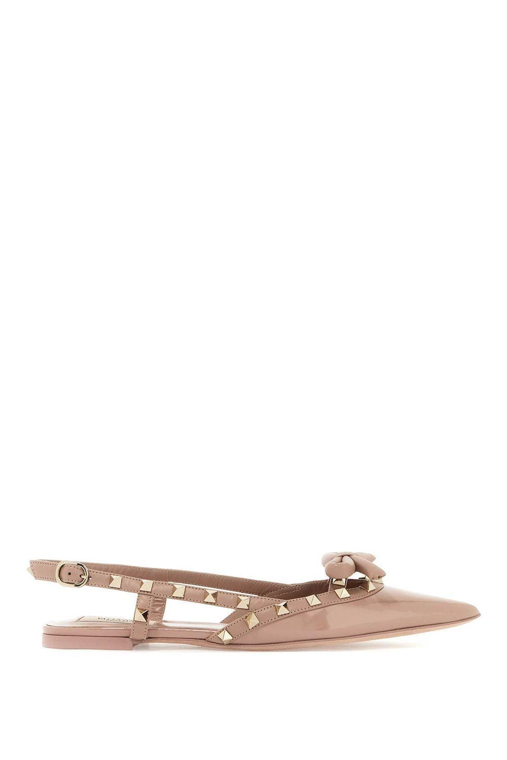 VALENTINO GARAVANI Rockstud Bow Slingback Baller In Neutro Product Image