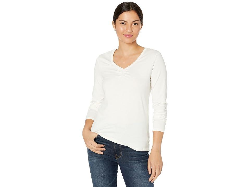 Toad&Co Rose Long Sleeve Tee (Egret) Women's Clothing Product Image