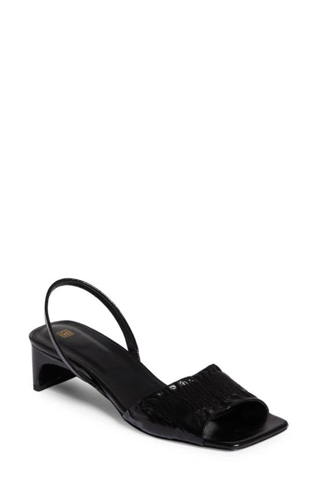 TOTÊME The Gathered Scoop-heel Sandal Black Product Image