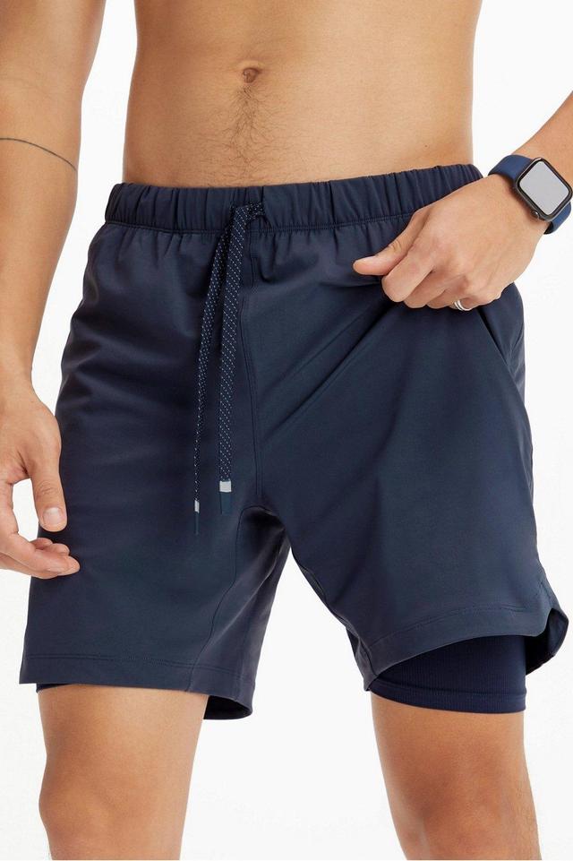 Fabletics Men Universal Tennis One Short (Lined) male UT Classic Navy Size S Product Image