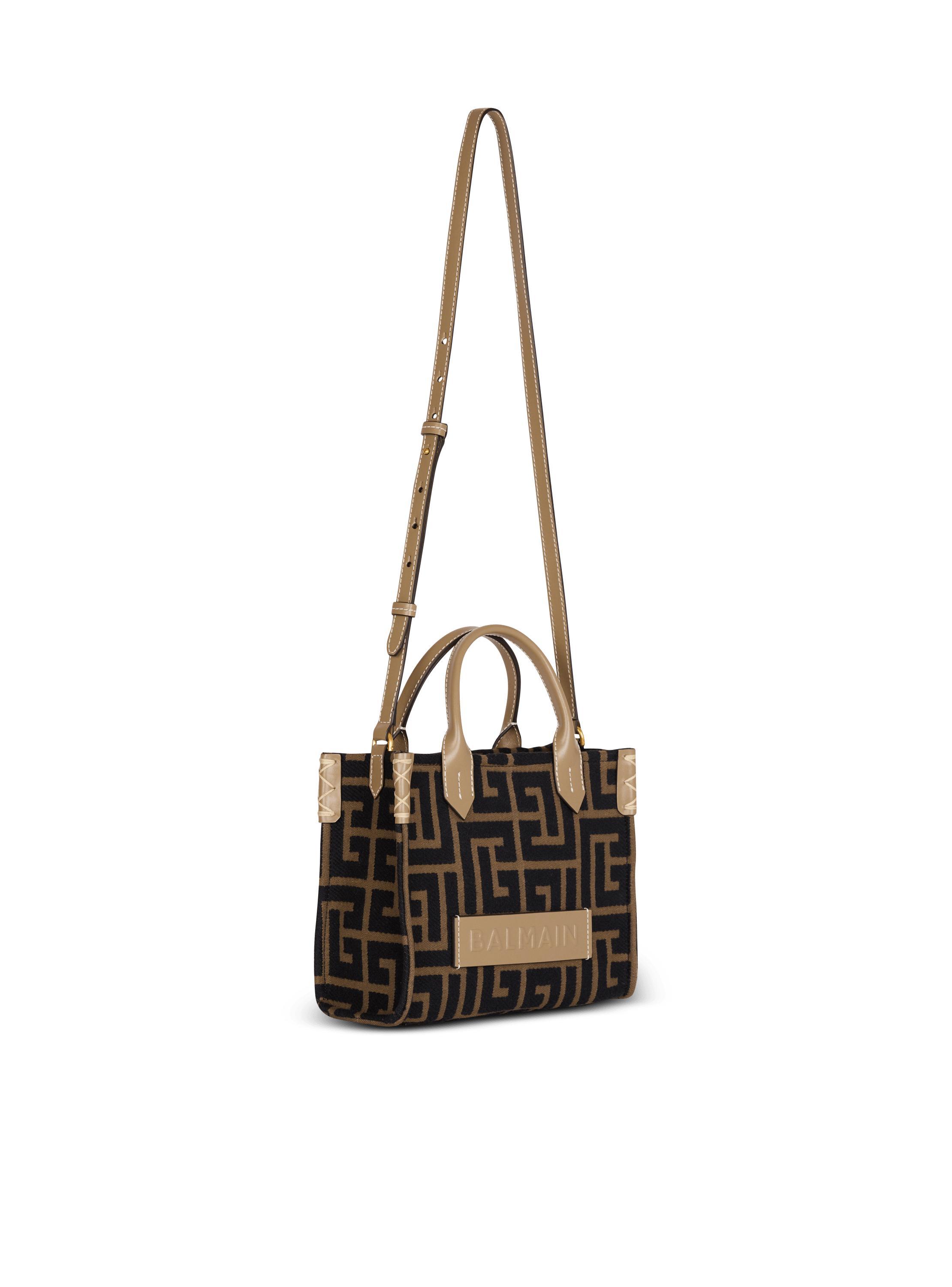 Small B-Army tote bag in jacquard fabric with a PB Labyrinth monogram Product Image