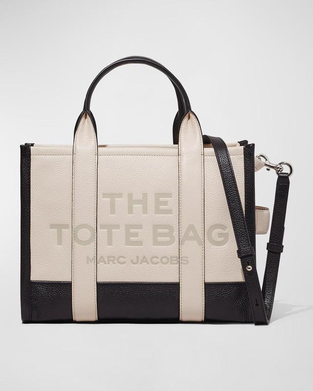 The Colorblock Medium Leather Tote Bag Product Image